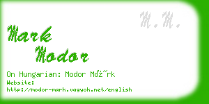mark modor business card